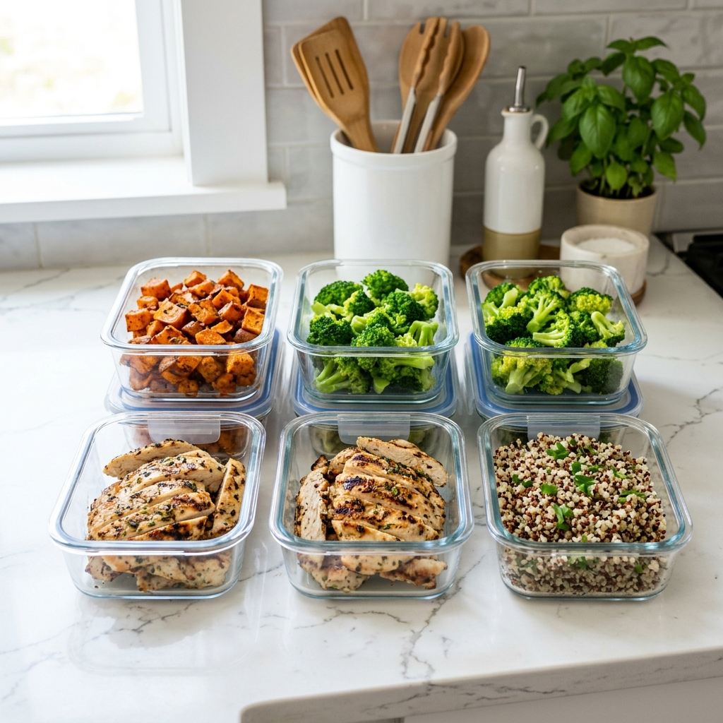Batch Cooking by Components: One Afternoon, Five Distinct Meals